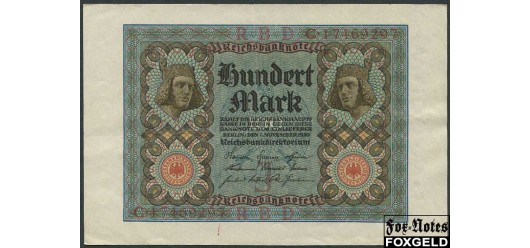 Германия / Reichsbank 100 марок 1920 #8 aXF Ro:67b 300 РУБ