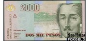 Колумбия 2000 песо 2007  UNC P:NEW 120 РУБ