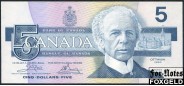 Канада 5 долларов 1986 Sign. Crow-Bouey XF P:95a1 1800 РУБ