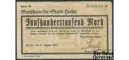 Haspe / Westfalen 500,000 Mark 1923 Gutschein der Stadt Haspe. F B7 2246.a 350 РУБ