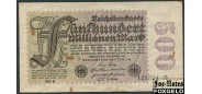 Германия / Reichsbank 500 Mio. Mark 1923 1.9.23г. Частн. тип. в/з Stern aVF Ro:109h 180 РУБ