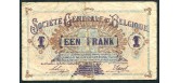 Бельгия Societe Generale de Belgique 1 франк 1918 8-6-18. Германская оккупация. Первая Мировая Война. aF Ro:433 1300 РУБ