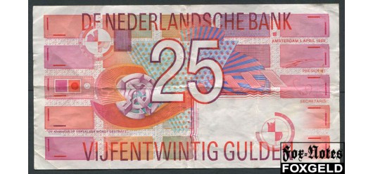 Нидерланды 25 гульденов 1989  aVF P:100 1500 РУБ