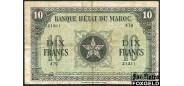 Марокко 10 франков 1944  F P:25 1200 РУБ