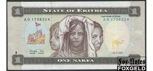 Эритрея 1 накфа 1997  UNC P:1 30 РУБ