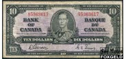Канада 10 долларов 1937 Sign. Gordon-Towers F P:61b 4000 РУБ