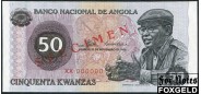 Ангола 50 кванз 1976 SPECIMEN (Образец) UNC P:110s 2700 РУБ