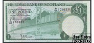 Шотландия / Royal Bank of Scotland 1 фунт 1970 Royal Bank of Scotland XF P:334 1500 РУБ