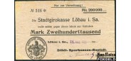 Lobau / Sachsen 200000 Mark 1923 Lobau i. Sa. Stadtgirokasse aF B7 3303/ 1000 РУБ