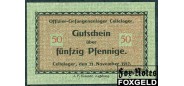 KGL Cellelager (Hannover)(Лагерь военнопленных) 50 Pfennig 1917 Offizier - Gefangenenlager / quadrilliertes Papier aUNC Ti.05.5 900 РУБ