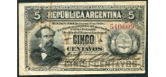 Аргентина 5 сентаво 1884  aVF P:5 3500 РУБ