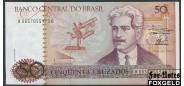 Бразилия 50 крузадо ND(1986) Sign.23 (Dilson Funaro / Fernão C. B. Bracher). Литеры АA . Series 0001-1617 аUNC P:210а 100 РУБ