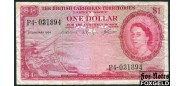 Британские Карибские Территории 1 доллар 1964  F P:7с 3800 РУБ