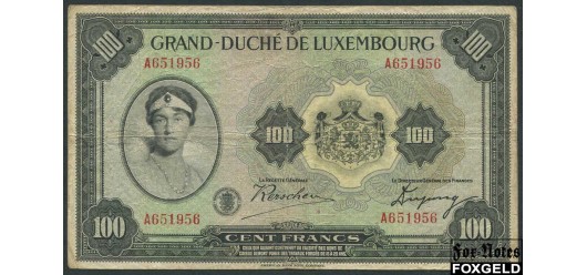 Люксембург 100 франков ND(1932) ABNCo F+ P:39 17000 РУБ