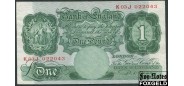 Великобритания  Bank of England 1 фунт ND(1949) Sign.Beale VF+ P:369b 1000 РУБ