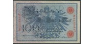 Германия / Reichsbank 100 Mark 1908 7.2.08 # 29мм печати красн. VF Ro.33b 170 РУБ