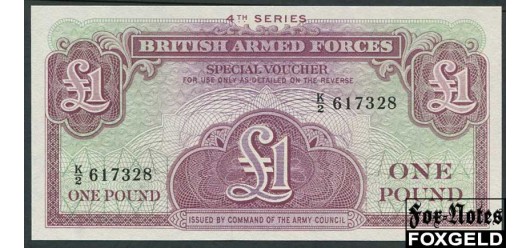 Великобритания  British Armed Forces 1 фунт ND(1962) 4 Серия. Выпуск 1962. UNC P:M36a 200 РУБ