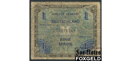 Германия Союзная оккупац. 1 марка 1944 # 9 c 