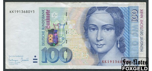 ФРГ Deutsche Bundesbank 100 марок 1996  VF Ro:310b 7000 РУБ