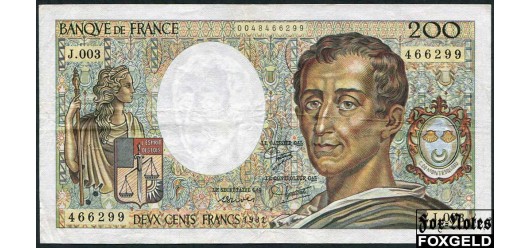 Франция 200 франков 1981 sign. P.A.Stroll  J.J.Trohche B.Dentaud. aVF P:155a 700 РУБ
