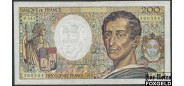 Франция 200 франков 1992 sign. D.Brunnel  J.Bonnardin A.Charriau. aVF P:155e 480 РУБ