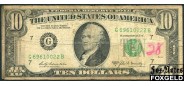 США Federal Reserve Note 10 долларов 1969 Series of 1969A Sign. Kabis Kennedy VG++ Fr2019 1000 РУБ
