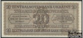Украина / Zentralnotenbank Ukraine 20 карбованцев 1942  VF Ro:595a 2200 РУБ