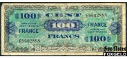 Франция 100 франков 1944 военный выпуск FRANCE F P:123c 700 РУБ