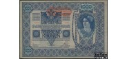 Австрия 1000 крон ND(1919) KK148a.  на РВ два женских портрета, Auflage II, штамп на гербе VF P:61 300 РУБ