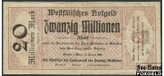 Westfalen, Provinz 20.000.000м. 1923 Landesbank der Provinz Westfalen, Münster F WFA17b 250 РУБ