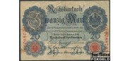 Германия / Reichsbank 20 Mark 1914 #7 aVF Ro.47b 160 РУБ
