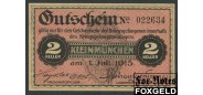 Kleinmunchen Лагерь военнопленных Австро-Венгрия 2 геллера 1915 k.u.k. Kriegsgefangenlager Kleinmünchen Lagergeld aUNC  1100 РУБ
