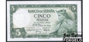 Испания Banco de Espana 5 песет 1954  aUNC P:146a 1000 РУБ