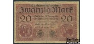 Германия / Reichsschuldenverwaltung 20 марок 1918  VG Ro:55 (***) 
