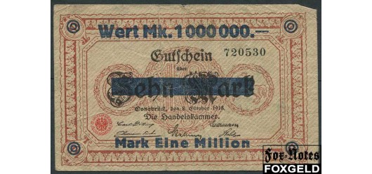 Osnabrück (Hannover) 1.000.000 m. 1923 Ндпч. 10 м. 1918 F B8 4207.b. 500 РУБ