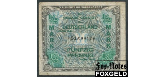 Германия Союзная оккупация 1/2 марки 1944 # 8 без 