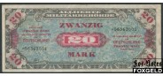 Германия Союзная оккупация 20 марок 1944 # 8 без 