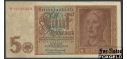 Германия Reichsbank 5 марок 1942 #8 XF Ro:179b 1800 РУБ