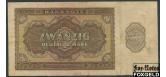 ГДР / Deutschen Noten Bank 20 марок 1948 #7 XX F+ Ro:344d 200 РУБ
