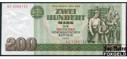 ГДР / Staats Bank der DDR 200 марок 1985  aUNC Ro:364а 1200 РУБ