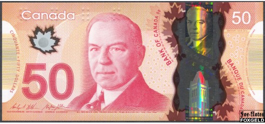 Канада 50 долларов 2012 Sign. Macklem, S.S. Poloz UNC P:NEW 6000 РУБ