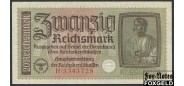 Германия 20 рейхсмарок ND(1939) Reichskreditkassen. Билеты имперских кредитных касс aUNC Ro.554a 1100 РУБ