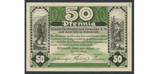 Sweich a.d. Mosel / Rhl 50 Pfennig 1921  aUNC В2 1209.4 240 РУБ