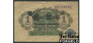 Германия / Reichsschuldenverwaltung 1 Mark 1914 Печать синяя. С фоновой сеткой. F Ro:51d 100 РУБ