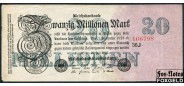 Германия / Reichsbank 20 Mio. Mark 1923 25. Juli 1923. Тип. J (Неустановленна) aVF Ro:96c 150 РУБ