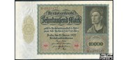 Германия / Reichsbank 10000 Mark 1922 19. Januar 1922. 210 х120 мм, о.с. многоцветная. aXF Ro.68a 1100 РУБ