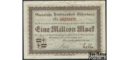 Oldenburg 1 Mio. Mark 1923 Staatliche Kreditanstalt Oldenburg, Staatsbankdirektorium VF OLD2c 500 РУБ