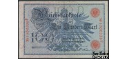 Германия / Reichsbank 100 Mark 1908 Две красные печати.  # 29мм VF Ro:33b D №1500339 F