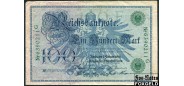 Германия / Reichsbank 100 марок 1908 Две зеленые печати. VF Ro:34 100 РУБ