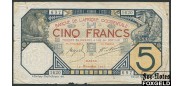 Французская Западная Африка 5 франков 1922 DAKAR 14 decembre 1922 F P:5Bb 4200 РУБ
